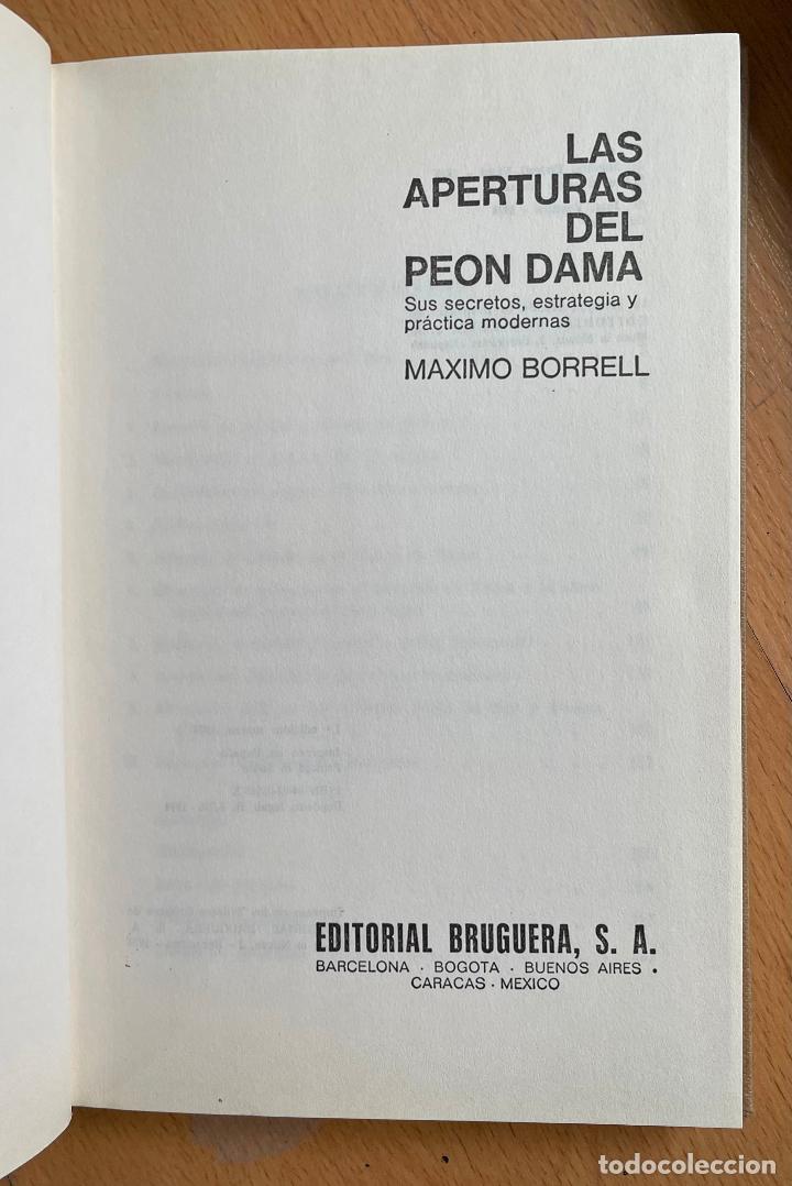 Libros: LAS APERTURAS DEL PEON DAMA, Maximo Borrell - Foto 2