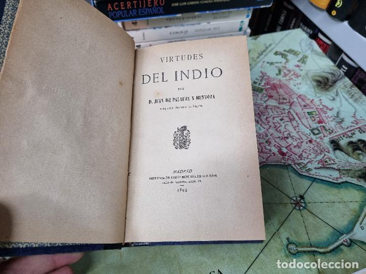 Libros: VIRTUDES DEL INDIO - Juan de Palafox y Mendoza - Foto 2