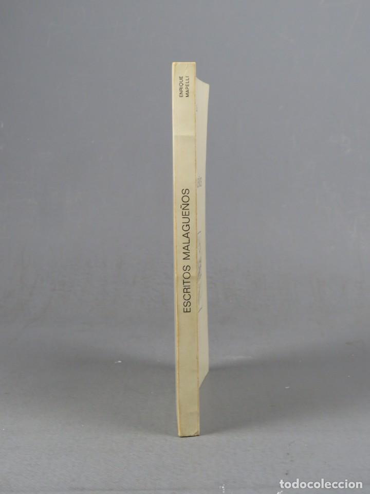 Libros: ESCRITOS MALAGUE&Ntilde;OS. MAPELLI, ENRIQUE. M&Aacute;LAGA 1983. DEDICADO - Foto 2