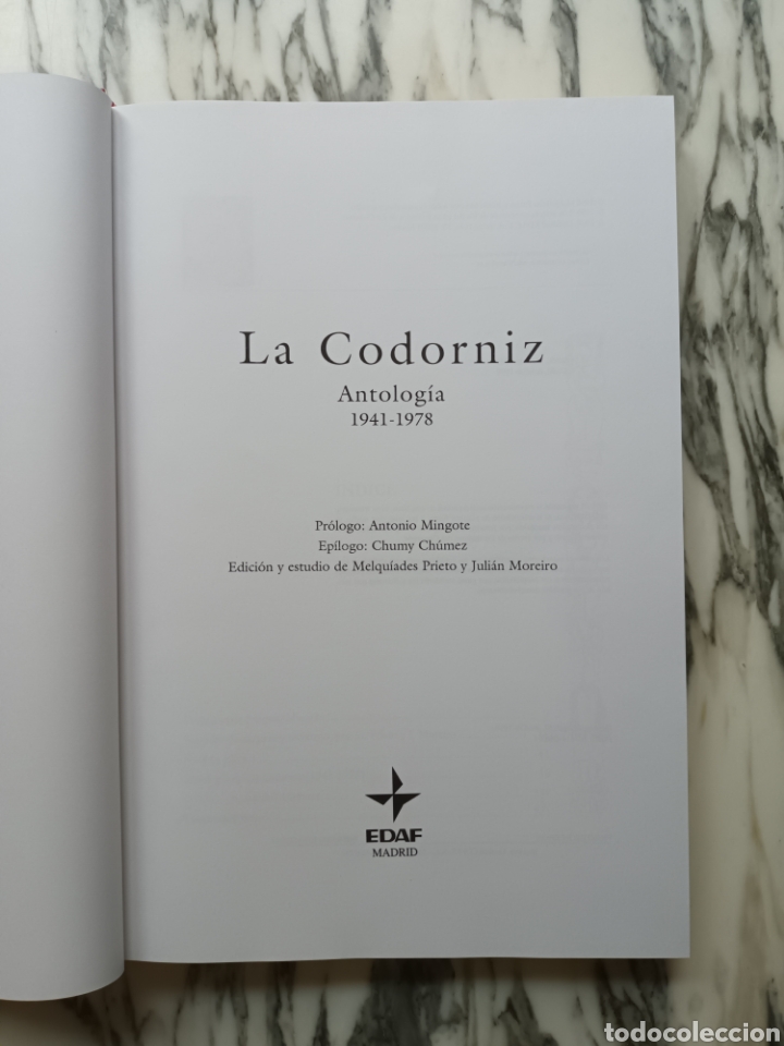 Libros: LA CODORNIZ - ANTOLOG&Iacute;A 1941-1978 - EDAF - 1998 - Foto 2