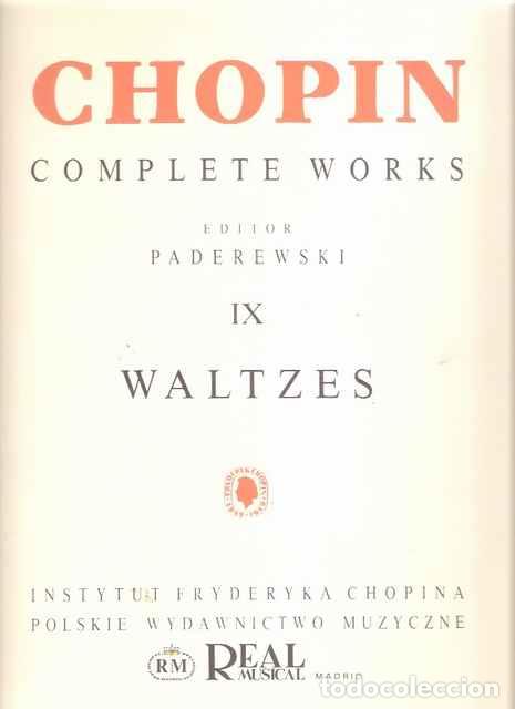 Libros: Complete Works IX Waltzes - Chopin - Foto 1