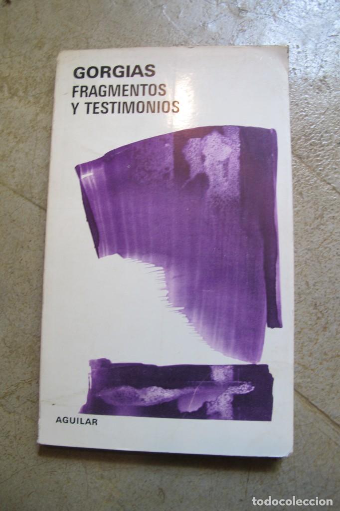 Libros: GORGIAS. FRAGMENTOS Y TESTIMONIOS. AGUILAR - Foto 1