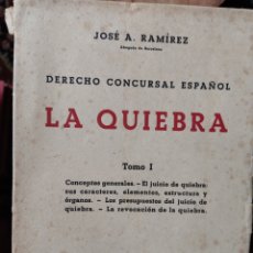 Libros: DERECHO CONCURSAL ESPAÑOL LA QUIEBRA 1,2 Y 3. Lote 337586413