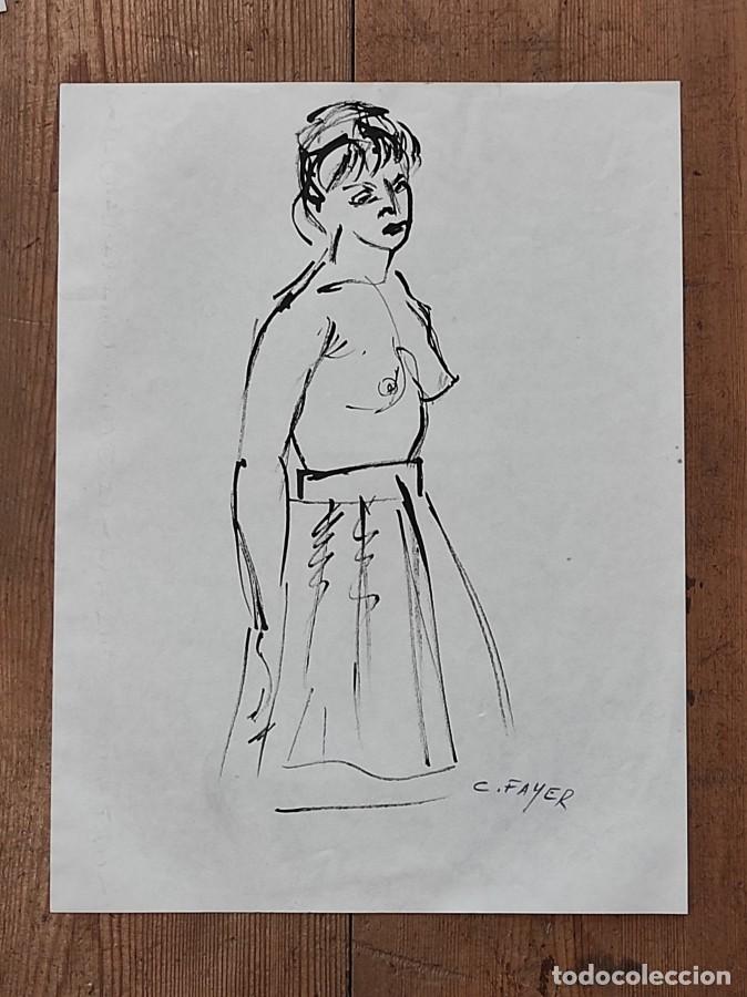 Libros: Dibujo original - Fayer, Carlo. - Foto 1