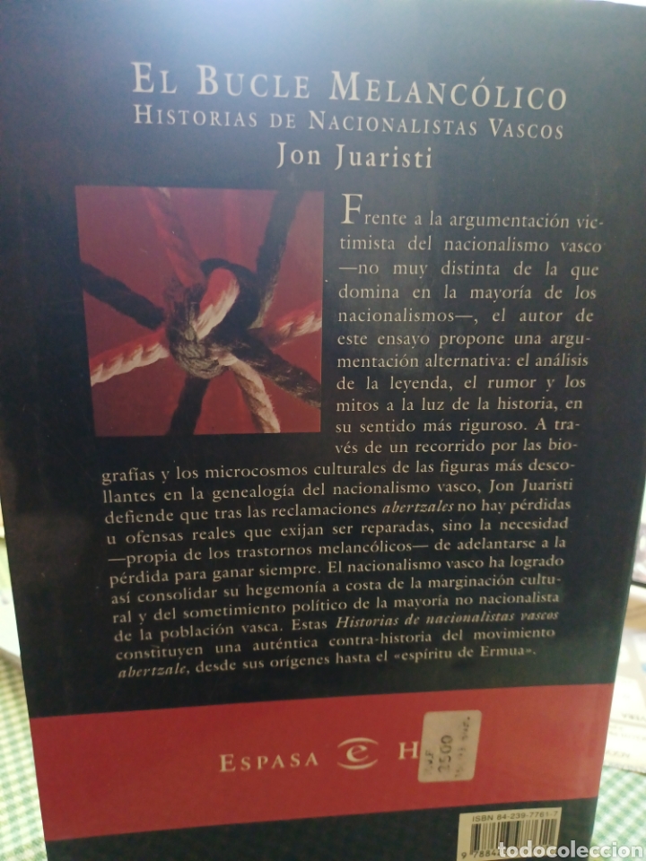 Libros: Barybook .C59. El bucle melanc&oacute;lico Jon Juaristi - Foto 2