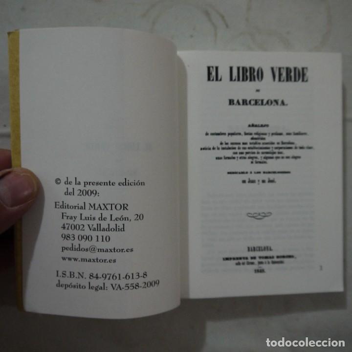 Libros: EL LIBRO VERDE DE BARCELONA - EDICI&Oacute;N FACS&Iacute;MIL / EDITORIAL MAXTOR - 2009 - Foto 3