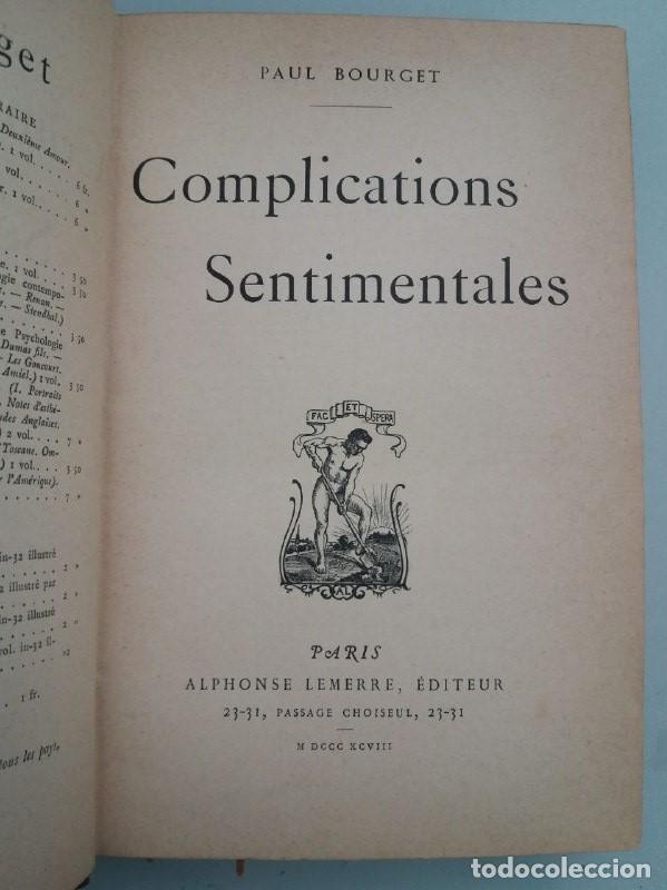 Libros: Complications sentimentales. - BOURGET, Paul: - Foto 4