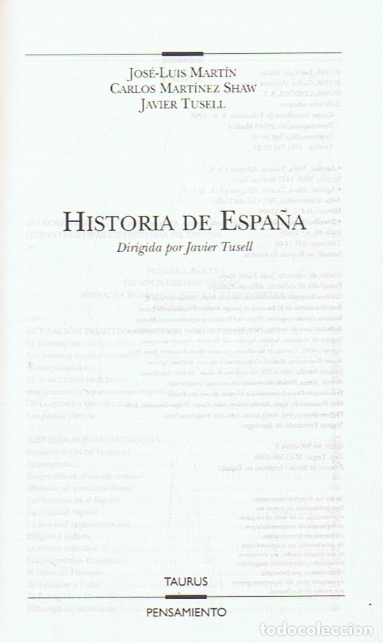 Libros: HISTORIA DE ESPA&Ntilde;A. - Mart&iacute;n / Mart&iacute;nez Shaw / Tusell. - Foto 1