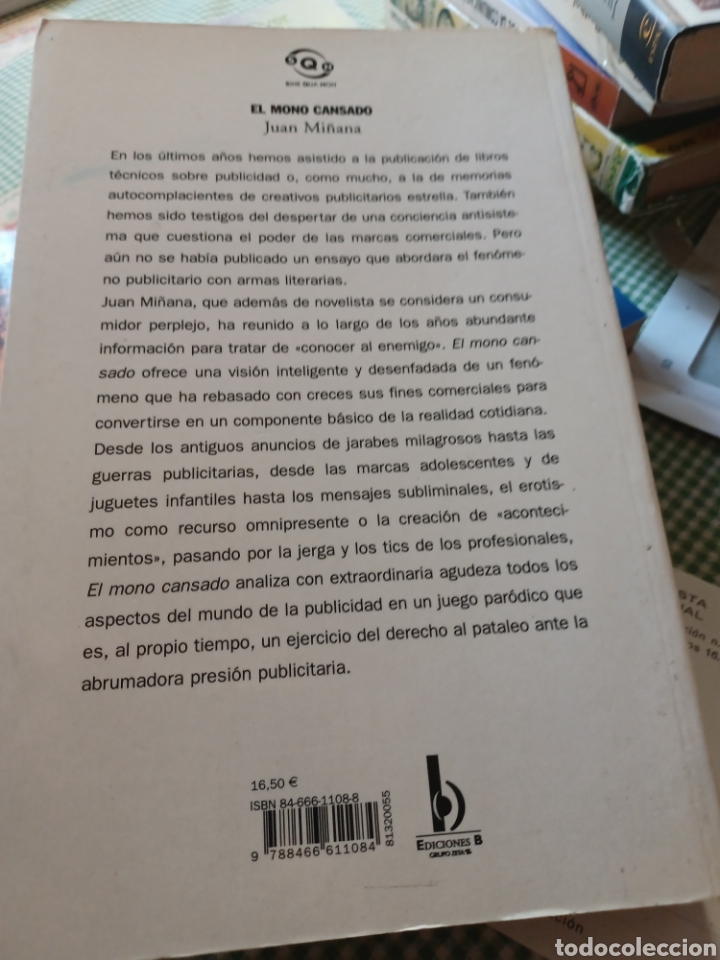 Libros: Barybook C37. . El mono cansado Juan Mi&ntilde;ana - Foto 2