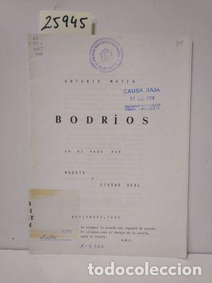 Libros: BODRIOS - MATEA CALDER&Oacute;N, ANTONIO - Foto 1