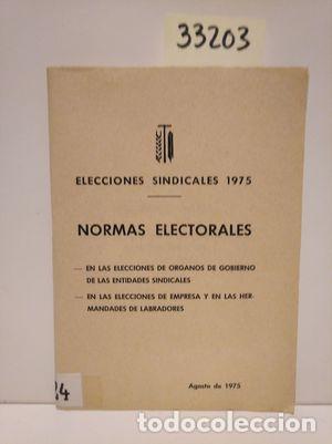 Libros: NORMAS ELECTORALES. ELECCIONES SINDICALES 1975 - NULL - Foto 1