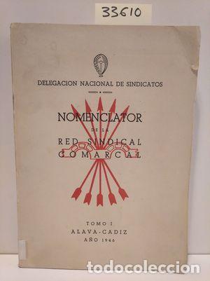 Libros: NOMENCLATOR DE LA RED SINDICAL COMARCAL. TOMO I. ALAVA-CADIZ - NULL - Foto 1