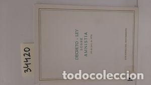 Libros: DECRETO-LEY SOBRE AMNIST&Iacute;A (30 DE JULIO DE 1976) - NULL - Foto 1