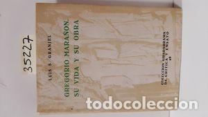 Libros: GREGORIO MARA&Ntilde;&Oacute;N. SU VIDA Y SU OBRA. - GRANJEL, LUIS S. - Foto 1
