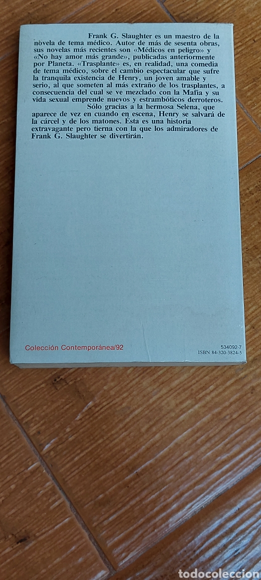 Libros: Libro Trasplante -Frank G.Slaughter- (Lote A) - Foto 2