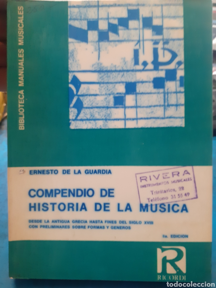Livres: COMPENDIO DE HISTORIA DE LA MUSICA. Desde la antigua Grecia hasta fines del siglo XVIII con prelimin