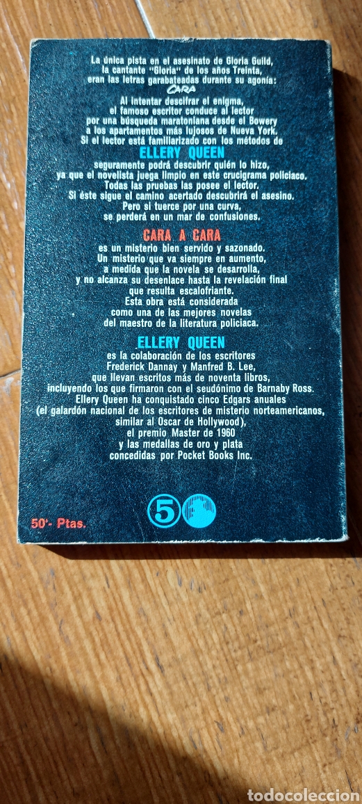 Libros: Libro Cara a Cara -Ellery Queen- (Lote A) - Foto 2