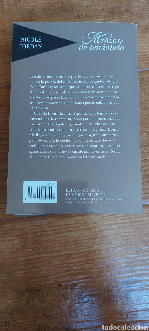 Libros: Libro Abrazos de Terciopelo -Nicole Jordan (Lote A) - Foto 2
