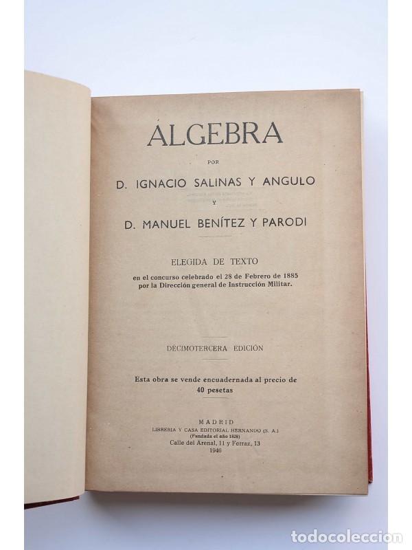 Libros: &Aacute;lgebra - SALINAS Y ANGULO, Ignacio - Foto 2