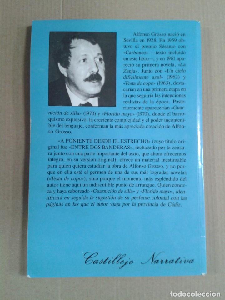 Libros: A PONIENTE DESDE EL ESTRECHO. ALFONSO GROSSO. CL - Foto 2