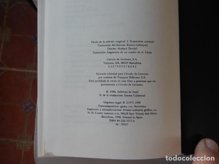 Libros: LA EXPOSICI&Oacute;N COLONIAL - ERIK ORSENNA - C&Iacute;RCULO DE LECTORES 1990. - Foto 4