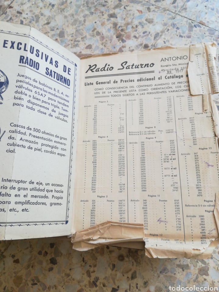 Libros: Cat&aacute;logo Radio Saturno. 1947. - Foto 2