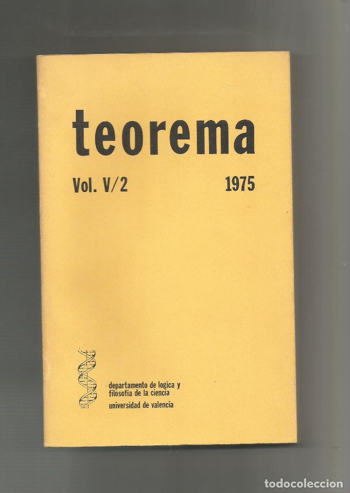 Libros: Teorema. Vol. V/ 2. 1975. - VV.AA.: - Foto 1