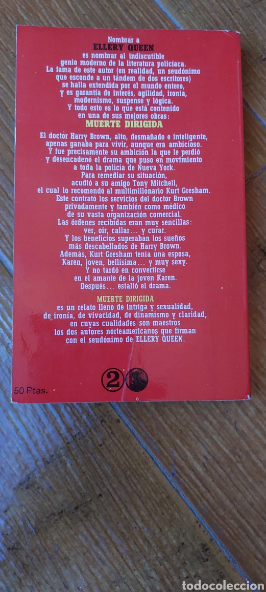 Libros: Libro Muerte Dirigida -Ellery Queen- (Lote A) - Foto 2