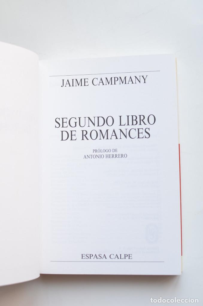 Libros: Segundo libro de romances - CAMPMANY, Jaime - Foto 2