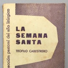 Libros: PASTORAL DEL AÑO LITÚRGICO: LA SEMANA SANTA - TEÓFILO CABESTRERO ET AL.. Lote 340764378