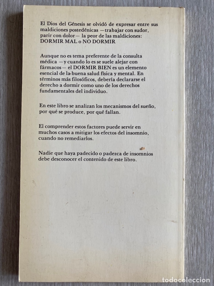 Libros: EL INSOMNIO. Aprender a dormir. Altalena. 1981 - Foto 2