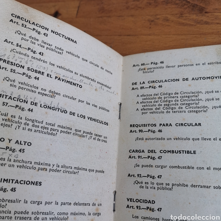 Libros: Librito El Volante, Art&iacute;culos del c&oacute;digo de circulaci&oacute;n 1968 - Foto 7