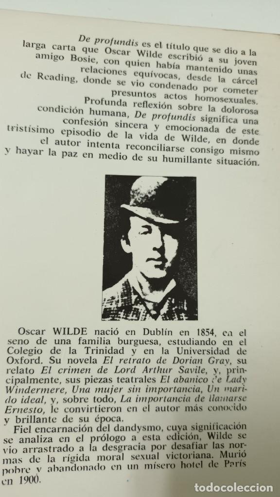 Libros: OSCAR WILDE - DE PROFUNDIS - EDICIONES BUSMA 1982 - Foto 2