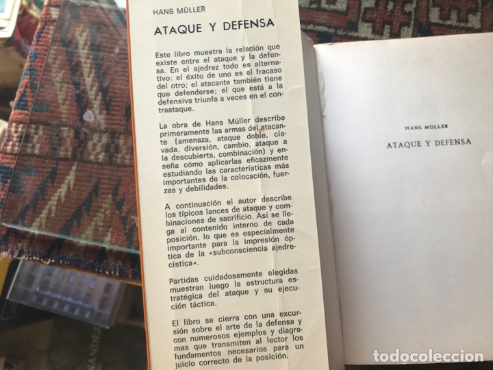Libros: El ataque y la defensa. Hans M&uuml;ller. Escaques . Muy dif&iacute;cil - Foto 4