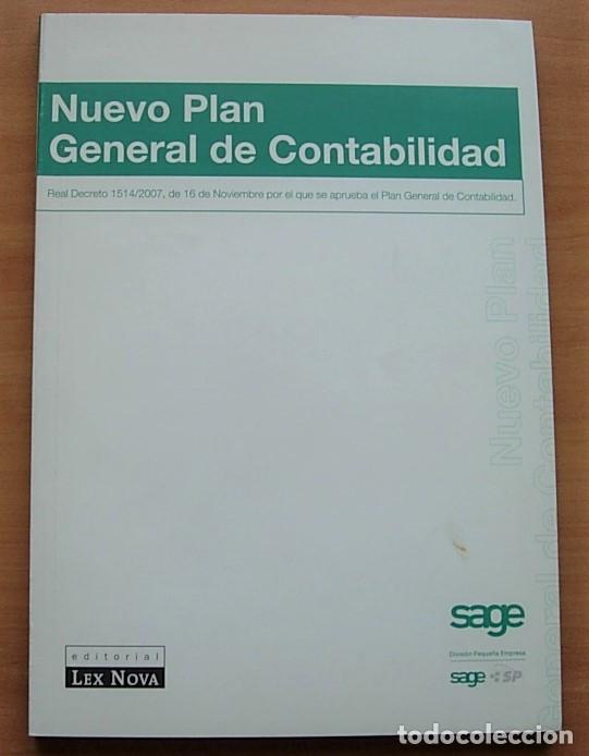 Libros: Libro NUEVO PLAN GENERAL DE CONTABILIDAD Real Decreto 1514/2007 Editorial Lex Nova - Foto 1