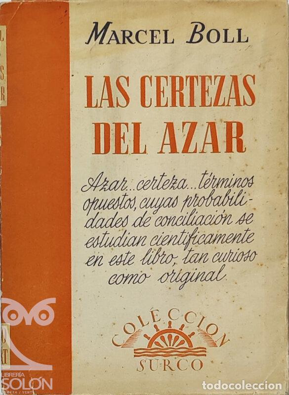 Libros: Las certezas del azar - Marcel Boll - Foto 1