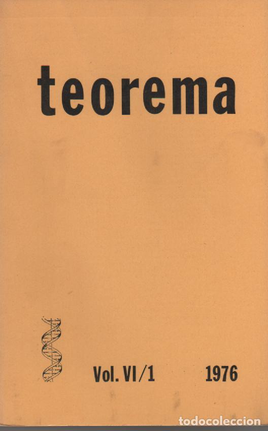 Libros: Teorema. Vol. VI/ 1. 1976 - VV.AA - Foto 1