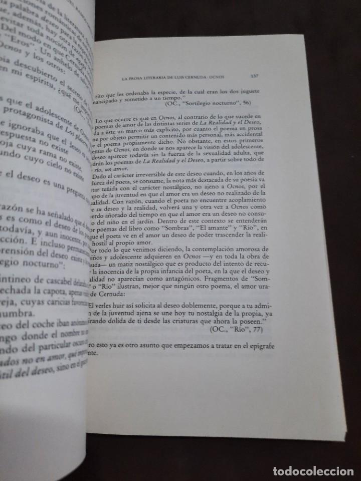 Libros: E2B2 LA PROSA LITERARIA DE LUIS CERNUDA - MANUEL RAMOS ORTEGA - EL LIBRO OCNOS - Foto 3
