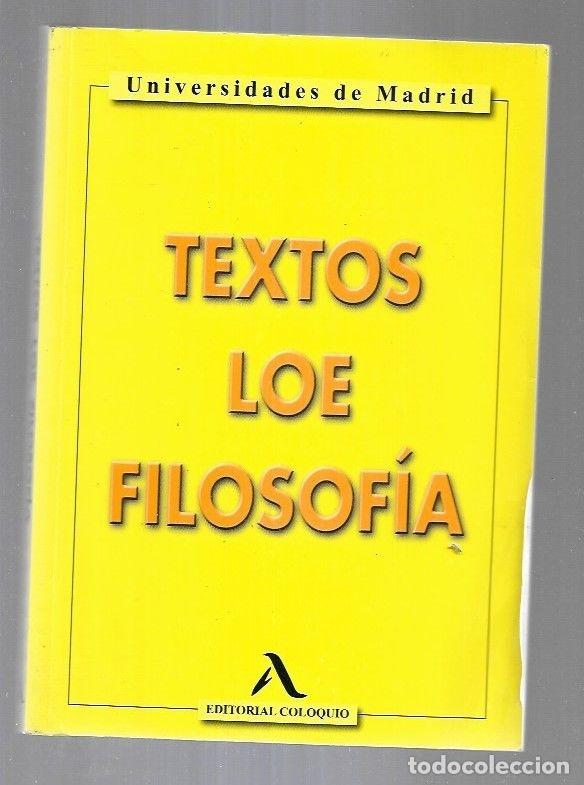 Libros: TEXTOS LOE FILOSOFIA - VARIOS - Foto 5