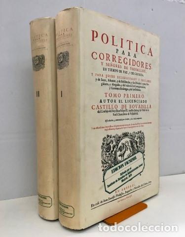 Libros: Pol&iacute;tica para corregidores y se&ntilde;ores de vasallos en tiempo de paz, y de guerra y para juezes eclesia