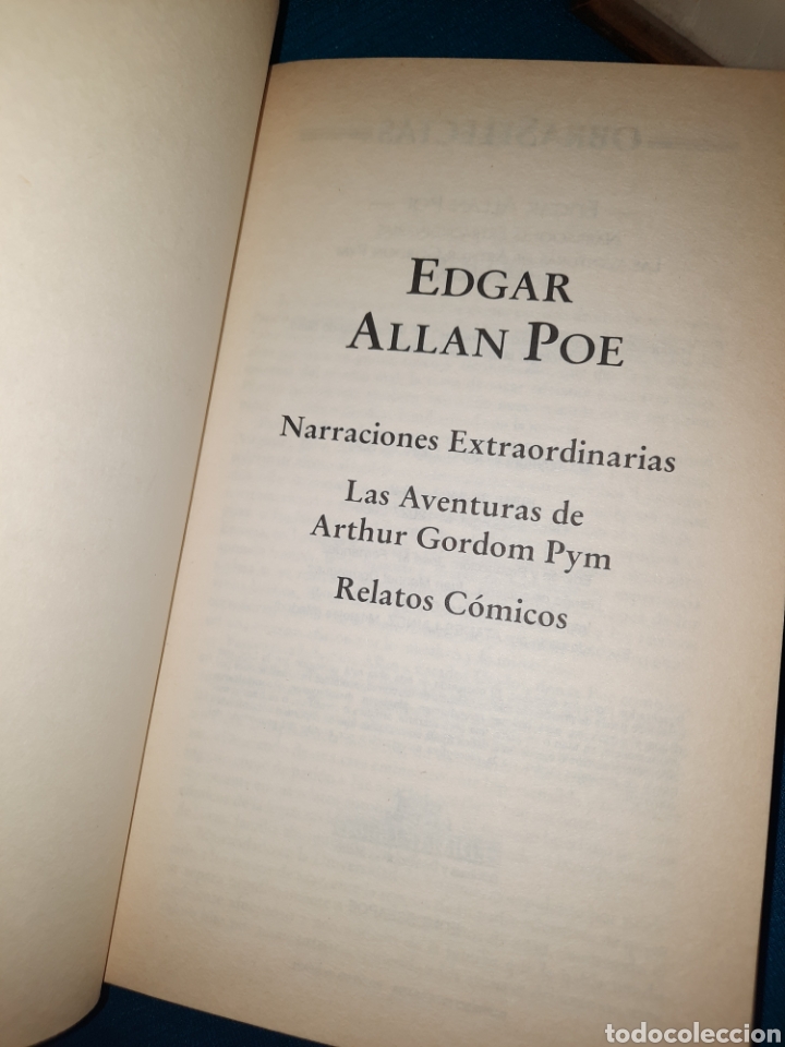 Libros: EDGAR ALLAN POE, OBRAS SELECTAS. EDIMAT LIBROS - Foto 2