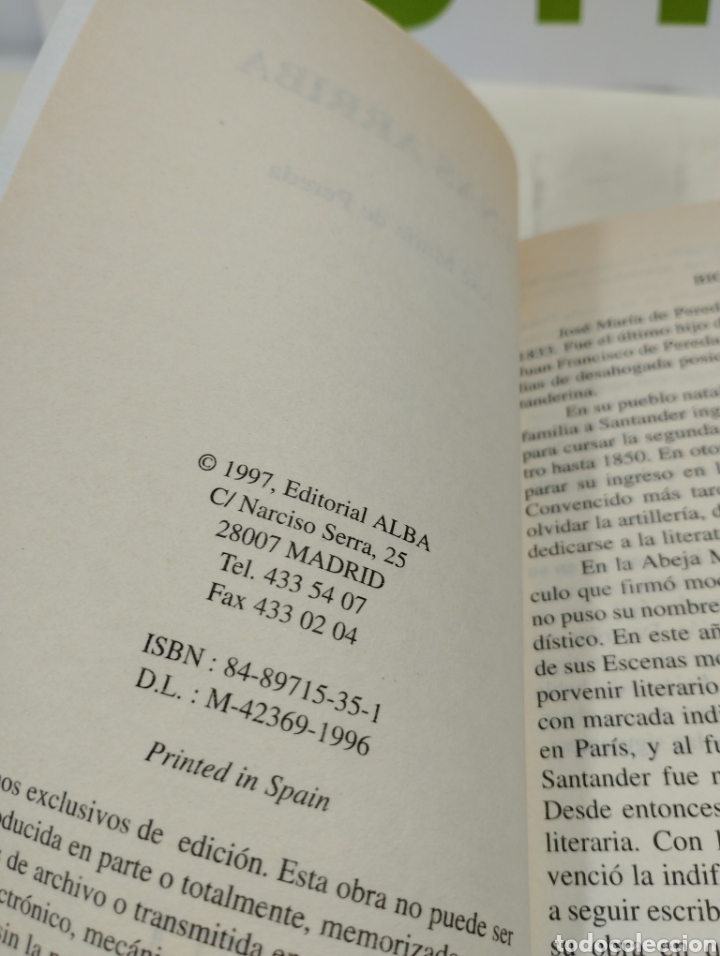 Libros: Pe&ntilde;as arriba. Jos&eacute; Mar&iacute;a Pereda. Alba - Foto 4
