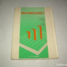 Libros: MATEMÁTICAS 1 COU. C O U C.E.I. DE CÁCERES 1990. LIBRO DE TEXTO, ESCOLAR. VER Y LEER