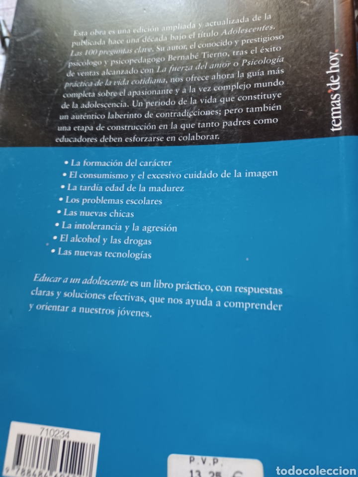 Libros: Barybook C100 Educar a un adolescente Bernab&eacute; Tierno - Foto 3