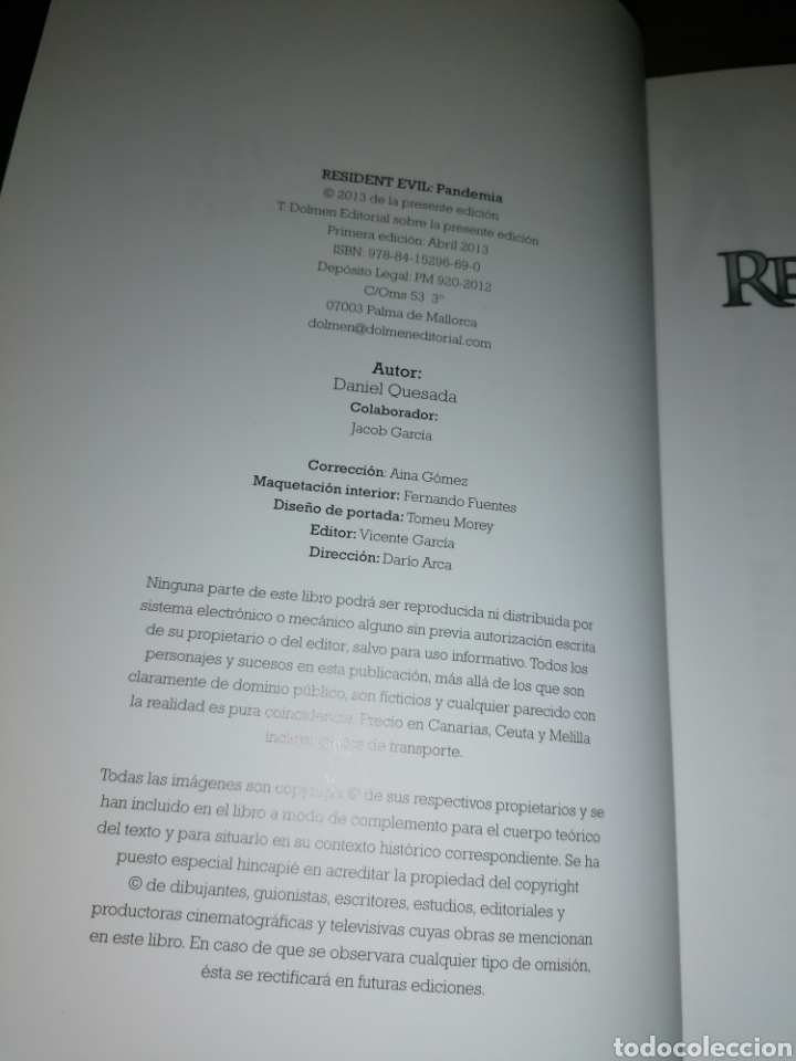 Libros: RESIDENT EVIL - PANDEMIA - Daniel Quesada - Foto 3