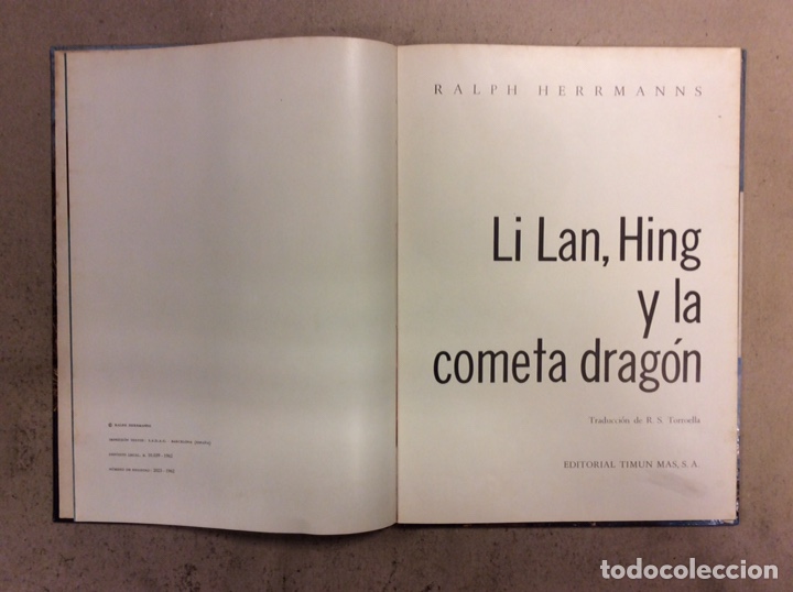 Libros: LI LANG, HING Y LA COMETA DRAG&Oacute;N. RALPH HERRMANNS. EDITORIAL TIMUN MAS 1962 - Foto 2