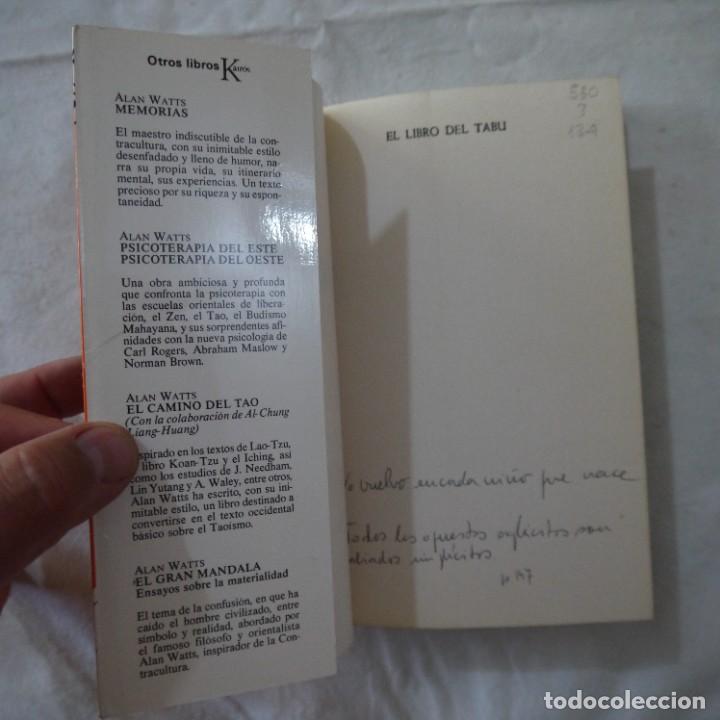 Libros: EL LIBRO DEL TAB&Uacute; - ALAN WATTS - EDITORIAL KAIR&Oacute;S - 1982 - 4.&ordf; EDICION - Foto 2
