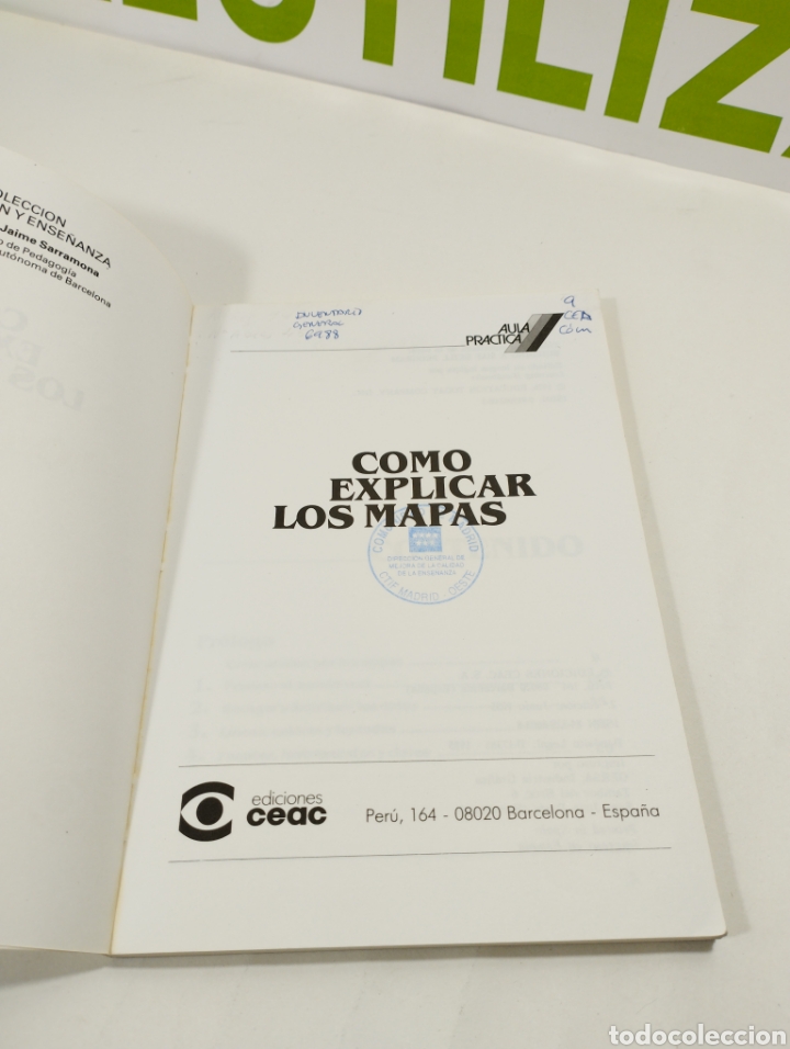 Libros: Como explicar los mapasm ideas y servicios para la interpretaci&oacute;n y realizacion de mapas. Ceac - Foto 4