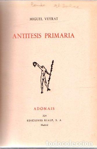 Libros: Antitesis primaria - Veyrat, Miguel - Foto 1