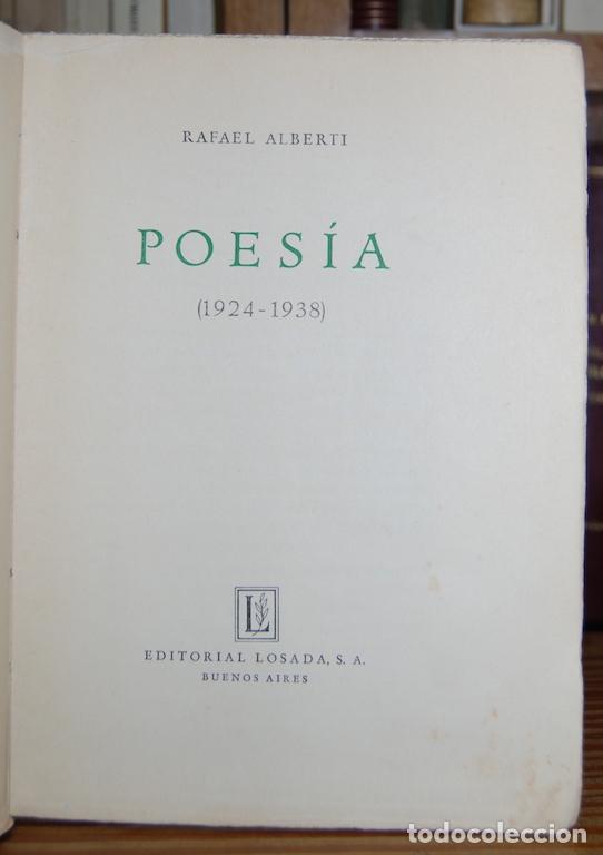 Libros: POESIA (1924-1938) - ALBERTI, Rafael - Foto 1